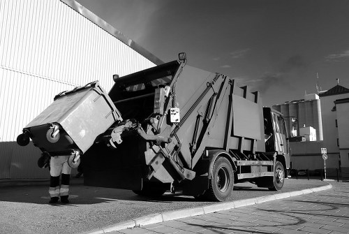 Waste collection truck in Crystalpalace